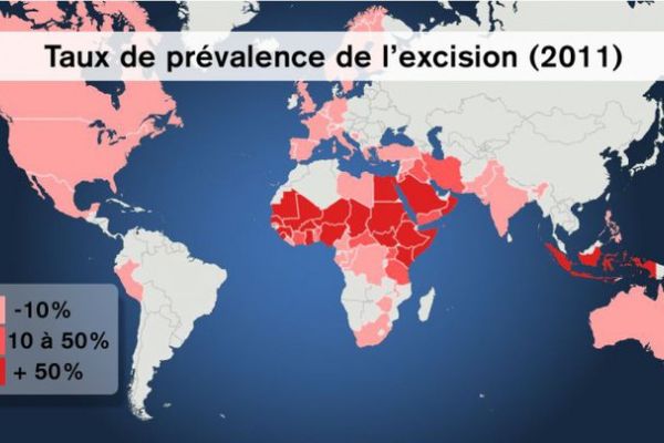 Taux de prévalence de l'excision - 2011