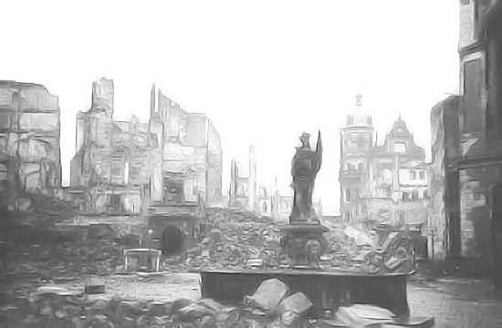 Ruines de Dresde Février 1945